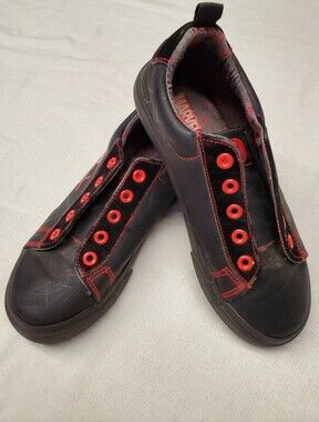 Marvel Spider-Man  Sneakers Boys Ground Up Black Red Web Kids Size 3